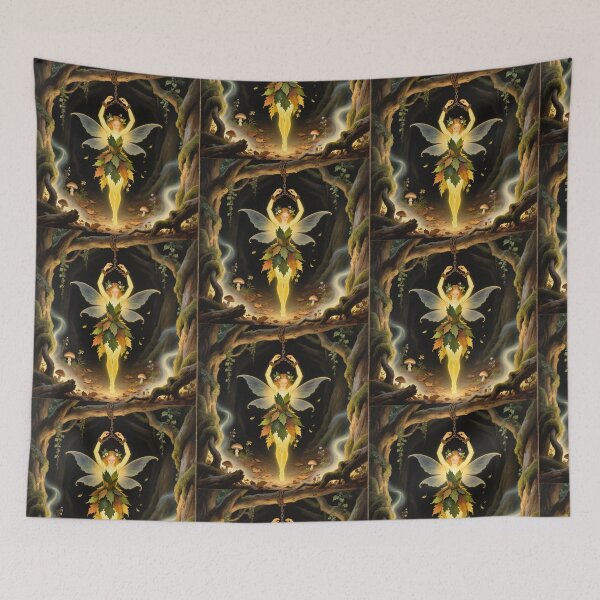Item preview, Chained magical Fairy in the fairy glen prison Fey Folk art designed and sold by Vintage Designs +.