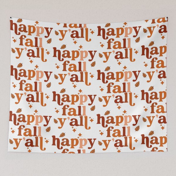 Item preview, Happy Fall Y'all - Autumn Typography Leaf Design designed and sold by designsoftinaa.
