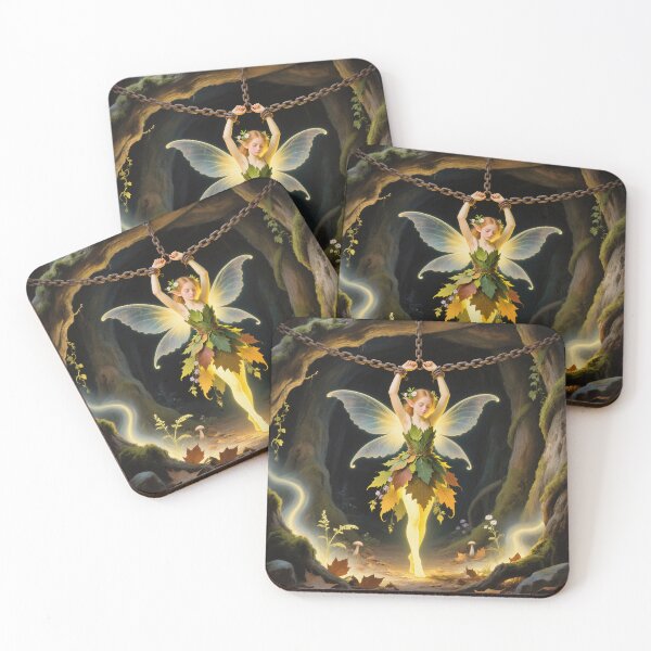 Item preview, Chained magical Fairy in the fairy glen prison Fey Folk art designed and sold by Vintage Designs +.