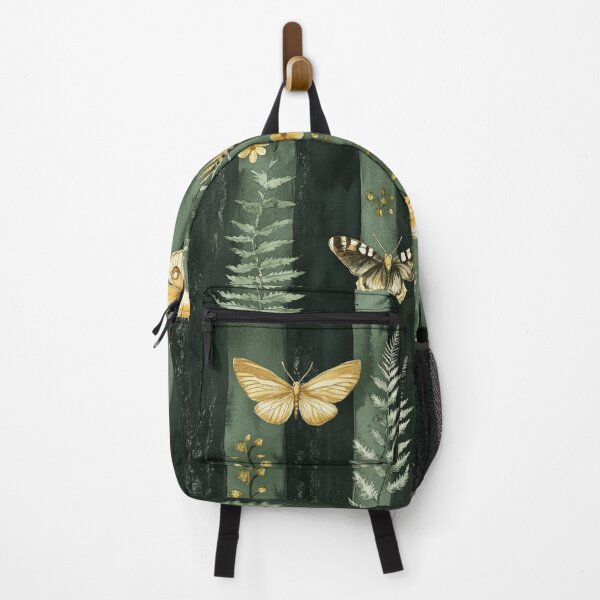 Item preview, Night Forest Dark Green Watercolor Moths and Ferns All Over designed and sold by Feeling Artsy.