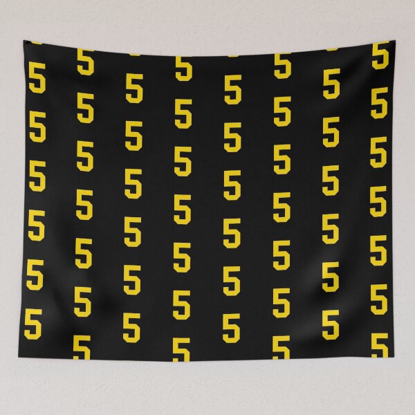 Item preview, Bold Yellow Sports Number 5 designed and sold by NECHSTORE.