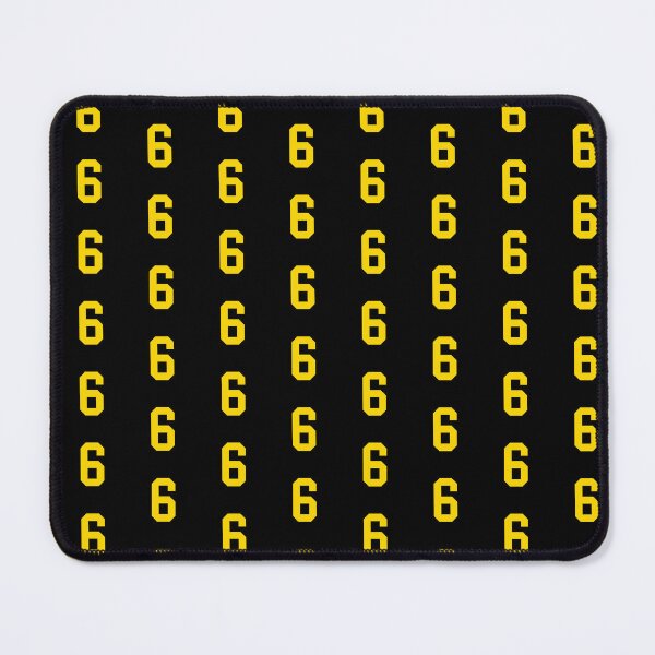 Item preview, Bold Yellow Sports Number 6 designed and sold by NECHSTORE.