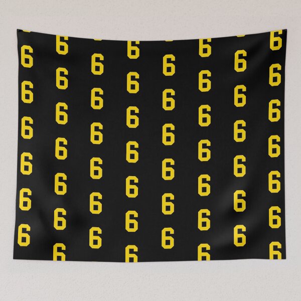 Item preview, Bold Yellow Sports Number 6 designed and sold by NECHSTORE.