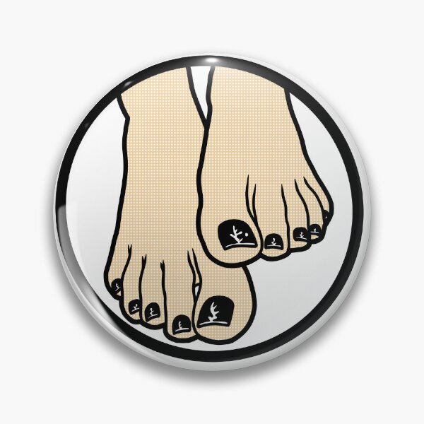 Item preview, Goth Toes Badge designed and sold by SolefulStickers.
