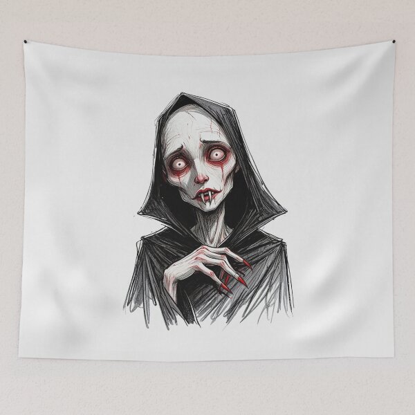 Item preview, Vampire cartoon illustration designed and sold by Vintage Designs +.