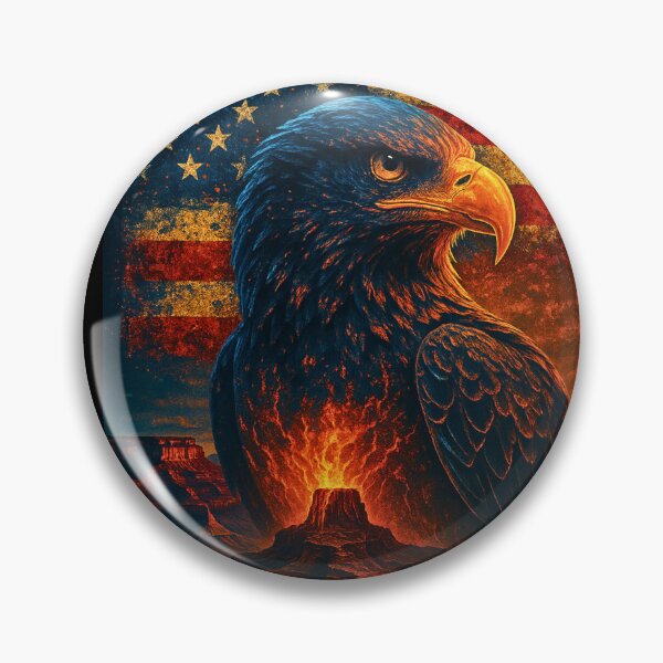 Item preview, Freedom Eagle | Grunge American Flag Canyon Patriotic Art designed and sold by DireBlaze.