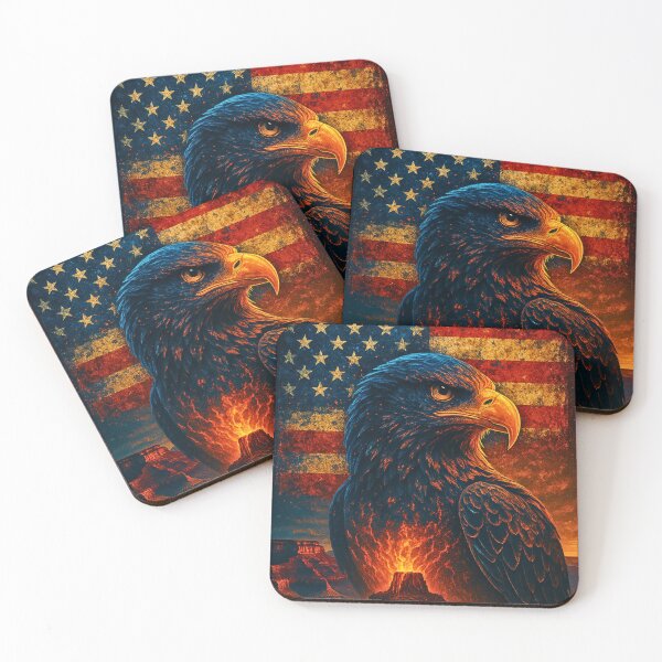 Item preview, Freedom Eagle | Grunge American Flag Canyon Patriotic Art designed and sold by DireBlaze.