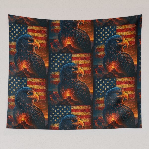 Item preview, Freedom Eagle | Grunge American Flag Canyon Patriotic Art designed and sold by DireBlaze.