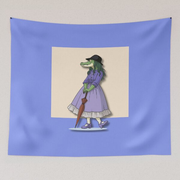 Item preview, Victorian Alligator Lady with Umbrella designed and sold by Zumansen.