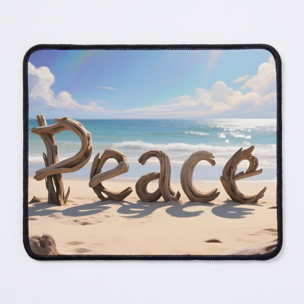 Item preview, Driftwood Message on Sandy Beach designed and sold by Roanemermaid.