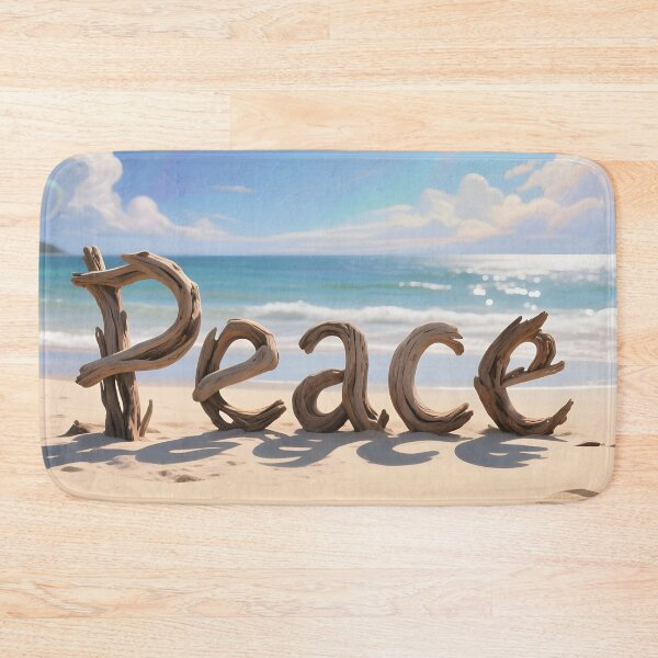 Item preview, Driftwood Message on Sandy Beach designed and sold by Roanemermaid.