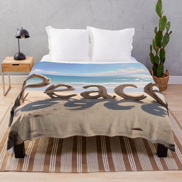 Item preview, Driftwood Message on Sandy Beach designed and sold by Roanemermaid.