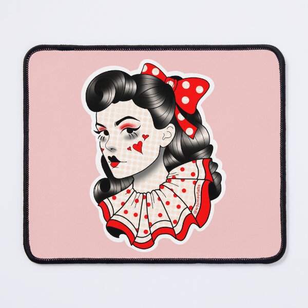 Item preview, Circus Dollface (hearts 1) designed and sold by WhimsyTatts Bubble Shop.
