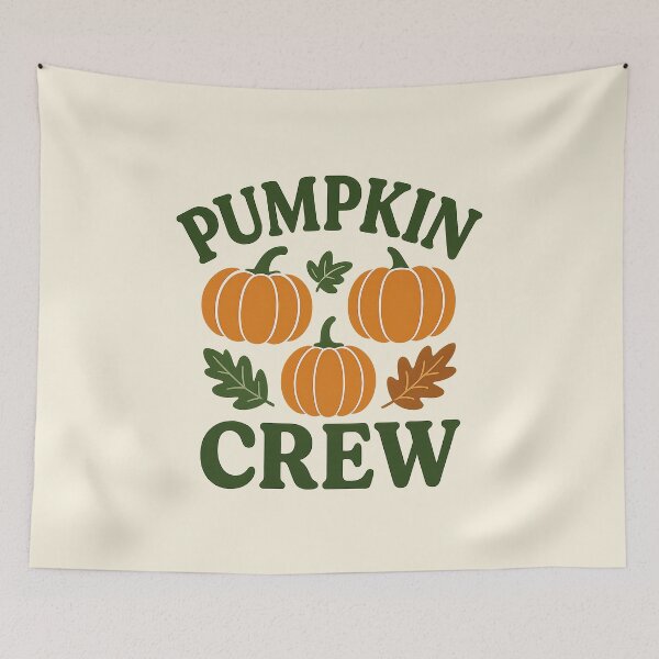 Item preview, Pumpkin Crew typography with pumpkins – isolated design designed and sold by GabbyKI261.