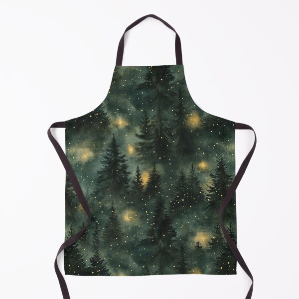 Item preview, Night Forest Dark Green Watercolor Trees All Over designed and sold by Feeling Artsy.