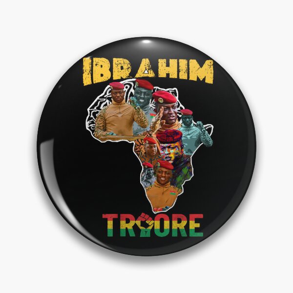 Item preview, Ibrahim Traore collage - Pan African map  designed and sold by Youngkev-arts.