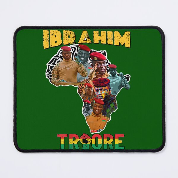 Item preview, Ibrahim Traore collage - Pan African map designed and sold by Youngkev-arts.
