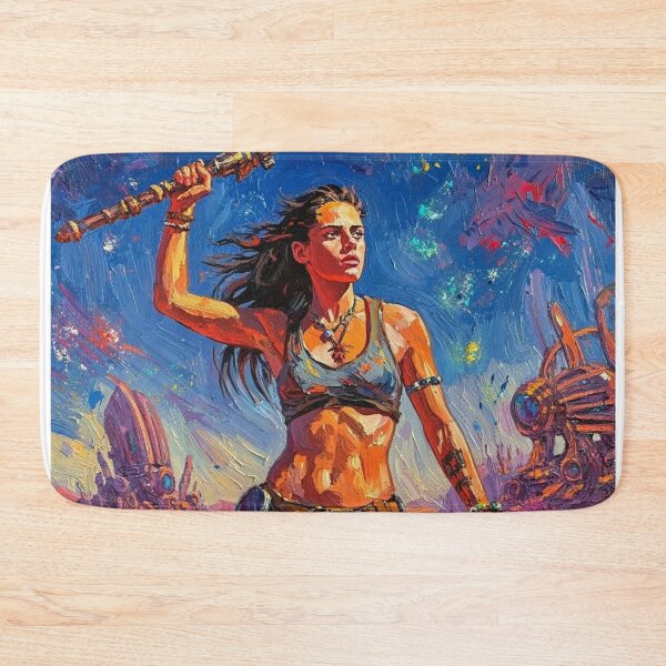 Item preview, Fantasy Barbarian Princess of Mars, a goddess with a spear designed and sold by Vintage Designs +.