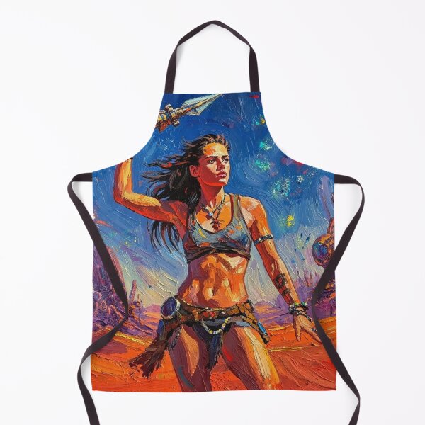 Item preview, Fantasy Barbarian Princess of Mars, a goddess with a spear designed and sold by Vintage Designs +.