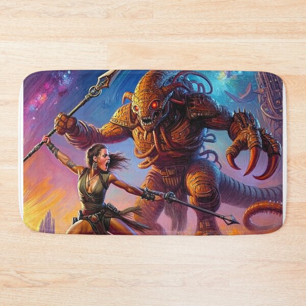 Item preview, Fantasy Barbarian Princess of Mars, a goddess with a spear designed and sold by Vintage Designs +.