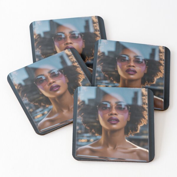 Item preview, Modern Portrait of a Woman with an Urban Reflection Art Print designed and sold by CanvasCarousel.