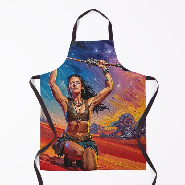 Item preview, Fantasy Barbarian Princess of Mars, a goddess with a spear designed and sold by Vintage Designs +.