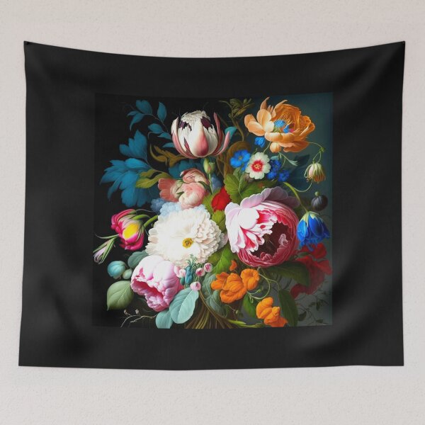 Item preview, Lush bouquet of flowers in the style of Flemish old masters fashionable stylish New Look designed and sold by G-M-Designs.