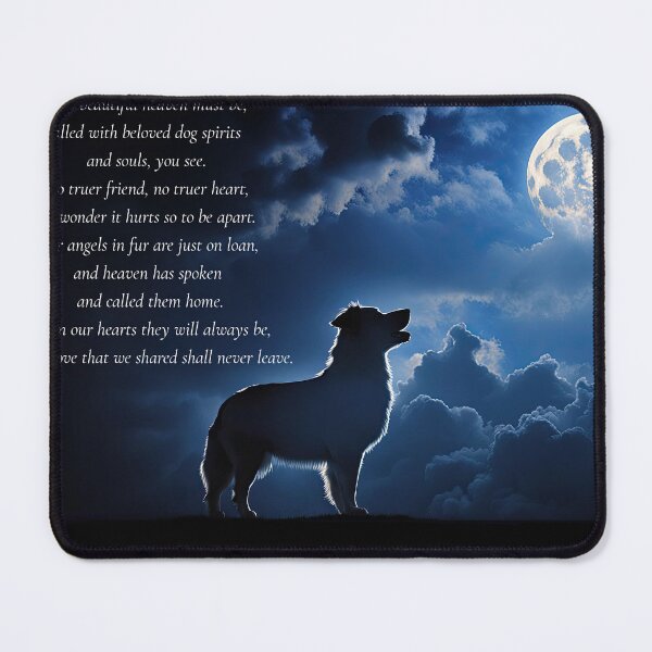 Item preview, Moonlit Dog Memorial Sympathy Tribute designed and sold by Stephanie Laird.