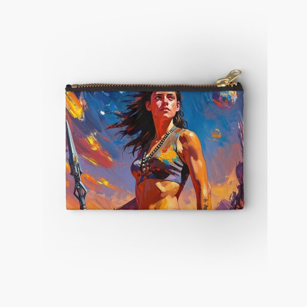 Item preview, Fantasy Barbarian Princess of Mars, a goddess with a spear designed and sold by Vintage Designs +.