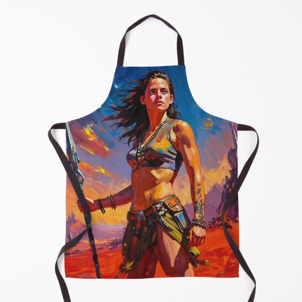 Item preview, Fantasy Barbarian Princess of Mars, a goddess with a spear designed and sold by Vintage Designs +.