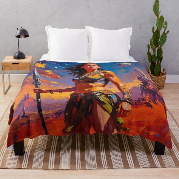 Item preview, Fantasy Barbarian Princess of Mars, a goddess with a spear designed and sold by Vintage Designs +.