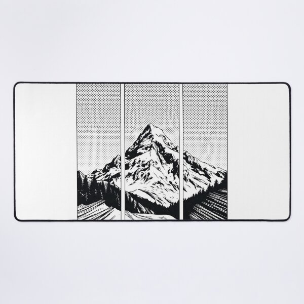 Item preview, Triptych Horizon – Contemporary Mountain Panels - Pop Art Mountain Landscape Love  designed and sold by Benito Del Ray.