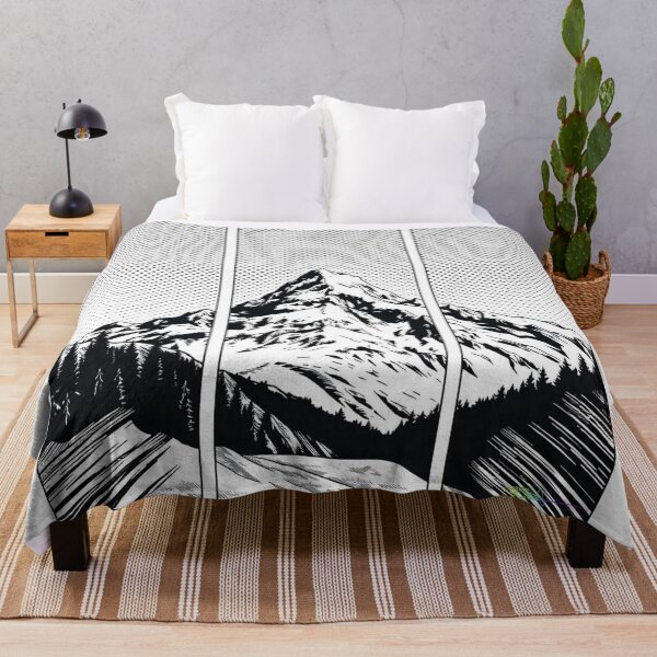 Item preview, Triptych Horizon – Contemporary Mountain Panels - Pop Art Mountain Landscape Love designed and sold by Benito Del Ray.