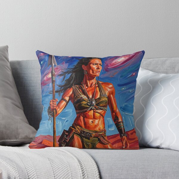 Item preview, Fantasy Barbarian Princess of Mars, a goddess with a spear designed and sold by Vintage Designs +.