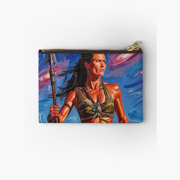Item preview, Fantasy Barbarian Princess of Mars, a goddess with a spear designed and sold by Vintage Designs +.