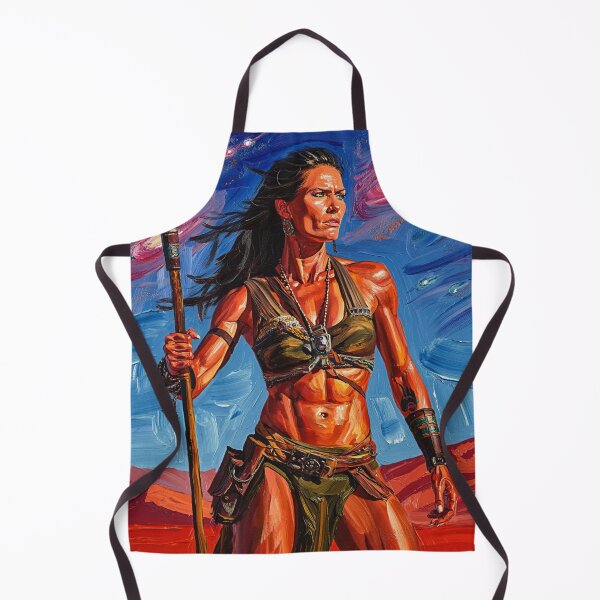 Item preview, Fantasy Barbarian Princess of Mars, a goddess with a spear designed and sold by Vintage Designs +.
