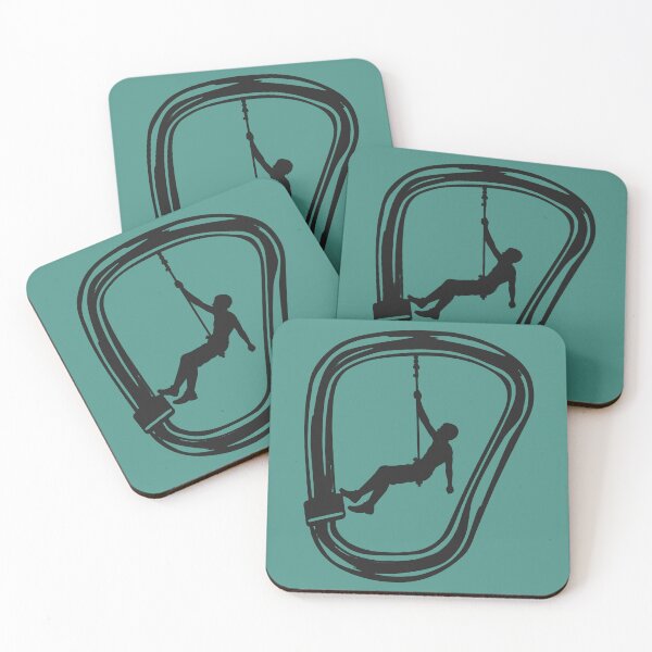 Item preview, Adventure Climbing Gear Carabiner and Climber Artwork designed and sold by wildexperience.