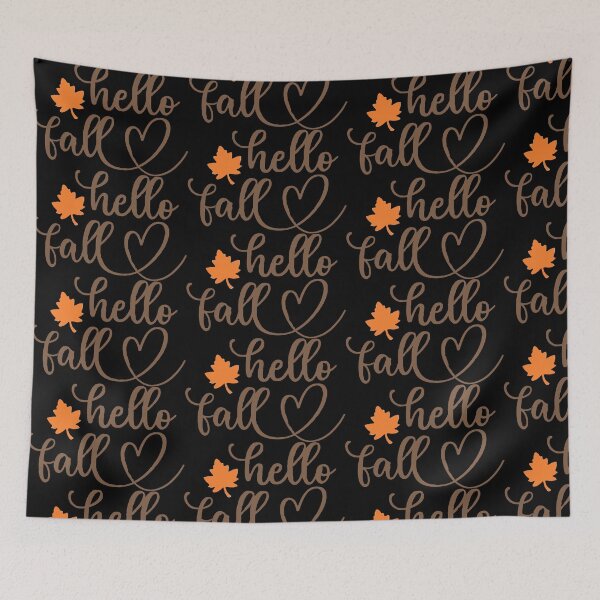 Item preview, Copy of Hello fall - Cory Autumn Leaf Design (Black) designed and sold by designsoftinaa.