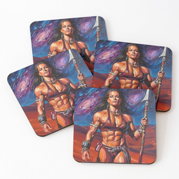 Item preview, Fantasy Barbarian Princess of Mars, a goddess with a spear designed and sold by Vintage Designs +.