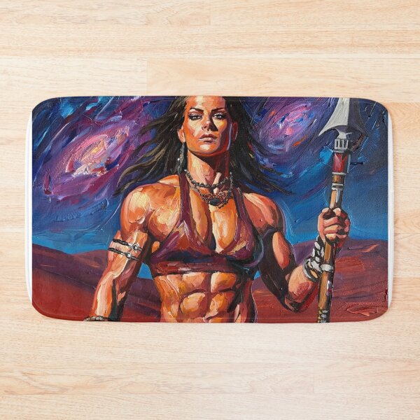 Item preview, Fantasy Barbarian Princess of Mars, a goddess with a spear designed and sold by Vintage Designs +.
