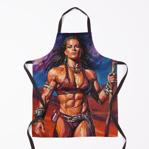 Item preview, Fantasy Barbarian Princess of Mars, a goddess with a spear designed and sold by Vintage Designs +.