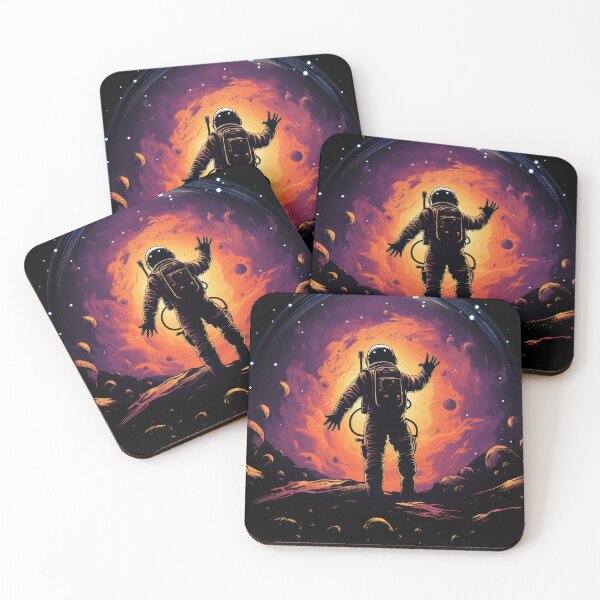 Item preview, Astronaut in space suit standing in front of full moon designed and sold by anytka.