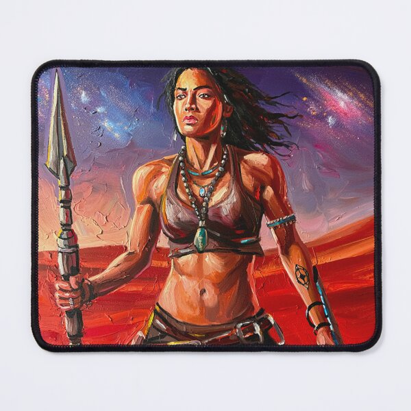 Item preview, Fantasy Barbarian Princess of Mars, a goddess with a spear designed and sold by Vintage Designs +.