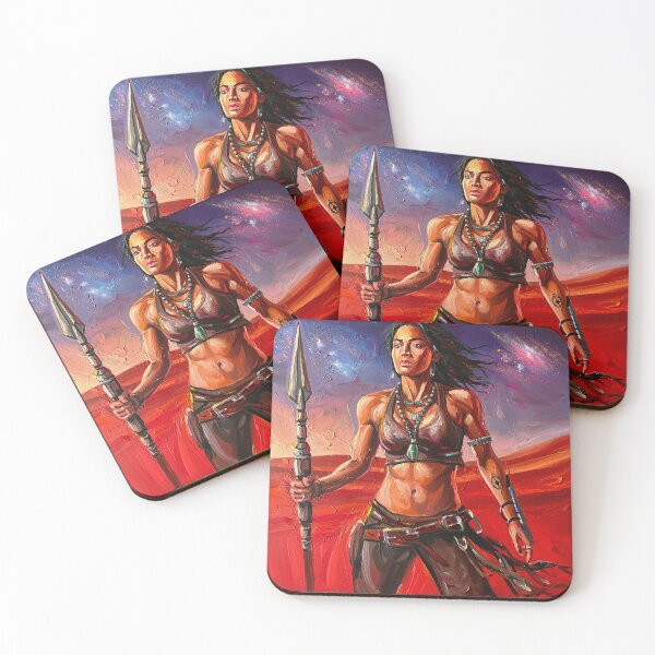 Item preview, Fantasy Barbarian Princess of Mars, a goddess with a spear designed and sold by Vintage Designs +.