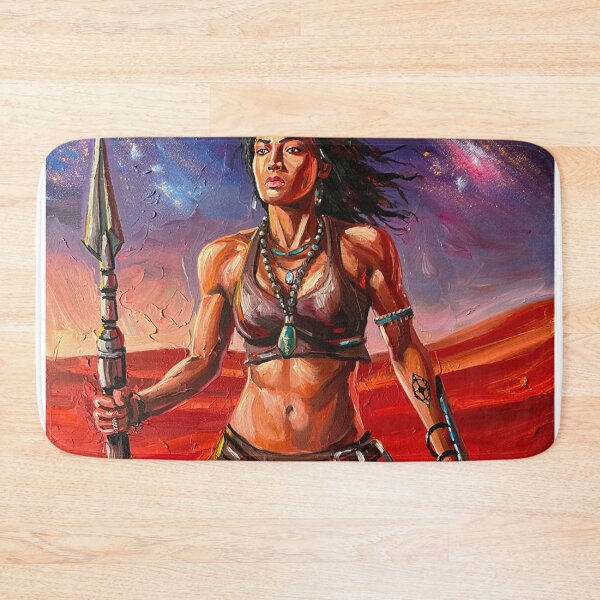 Item preview, Fantasy Barbarian Princess of Mars, a goddess with a spear designed and sold by Vintage Designs +.