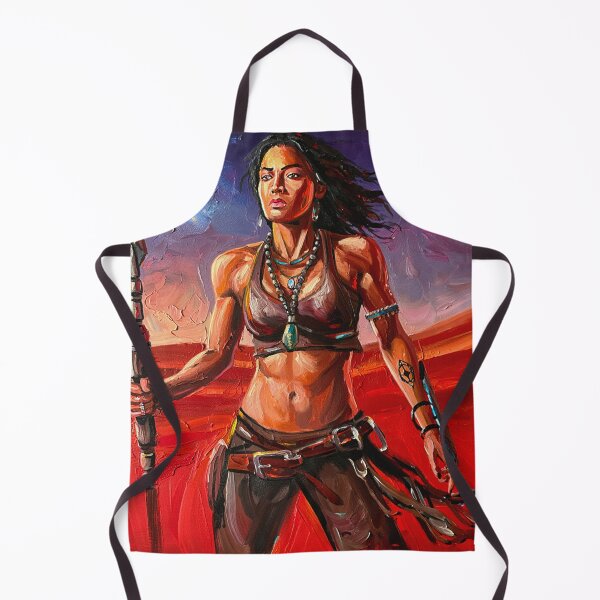 Item preview, Fantasy Barbarian Princess of Mars, a goddess with a spear designed and sold by Vintage Designs +.