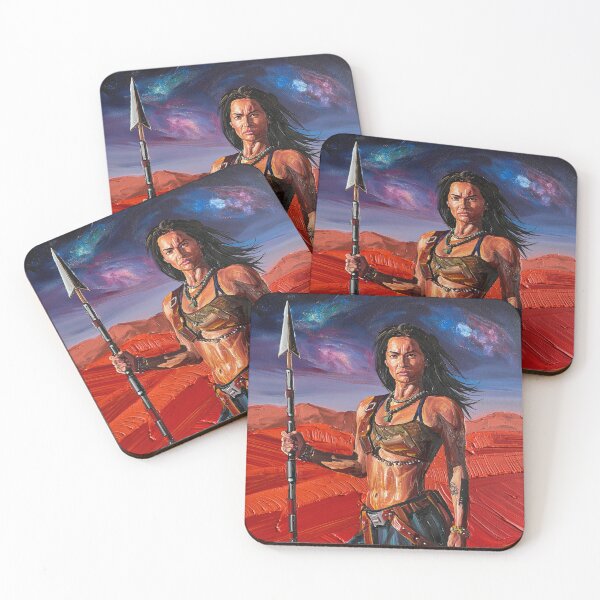 Item preview, Fantasy Barbarian Princess of Mars, a goddess with a spear designed and sold by Vintage Designs +.