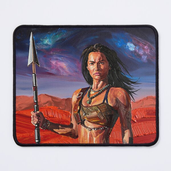 Item preview, Fantasy Barbarian Princess of Mars, a goddess with a spear designed and sold by Vintage Designs +.