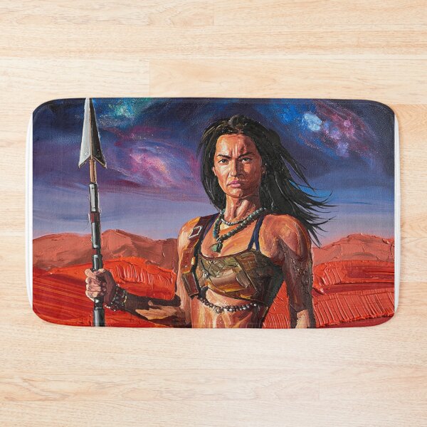 Item preview, Fantasy Barbarian Princess of Mars, a goddess with a spear designed and sold by Vintage Designs +.