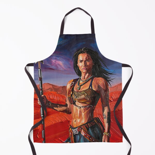 Item preview, Fantasy Barbarian Princess of Mars, a goddess with a spear designed and sold by Vintage Designs +.